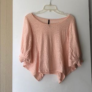 Sheer peach blouse
